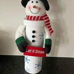 Snowman wine box brand new
